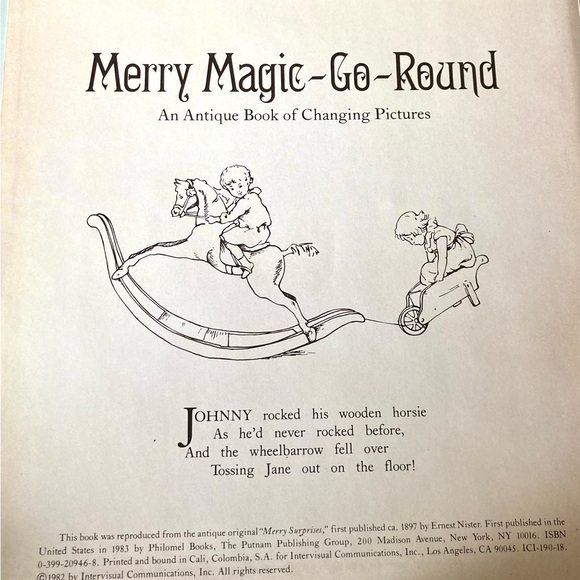 Vintage Reproduction of the Antique book, Merry-Magic-Go-Around Book - Picture 2 of 12